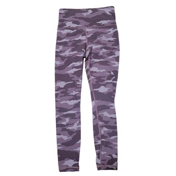 Athleta Camo Elation 7/8 Tight Leggings XS‎ Pink Camo Yoga Workout Pants Magenta - Picture 2 of 9